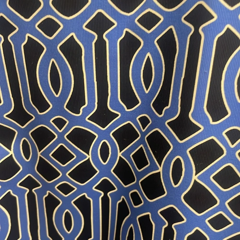 Lulu-B Royal Blue & White Geometric Flared Skort